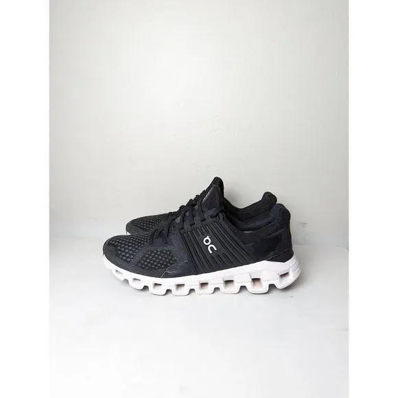 On Running Black and White Athletic Shoes - Picture 2 of 10